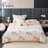 Pisoshare Bedding Lightweight Summer Quilt Breathable Cozy Quilted Thin Class A Cotton And Linen