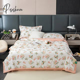 Pisoshare Bedding Lightweight Summer Quilt Breathable Cozy Quilted Thin Class A Cotton And Linen