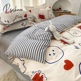 Pisoshare Bedding Set 2 Bedrooms Sheet Duvet Cover Linens Bedspread Euro Nordic 150 Bedspreads For