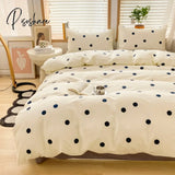 Pisoshare Bedding Set Boy Girl Duvet Cover Flat Sheet Pillowcase Aesthetic Bedcloth Double Cover Flat  Soft Comfort  Bed Sheet Pillowcase