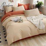 Pisoshare Bedding Set Boy Girl Duvet Cover Flat Sheet Pillowcase Aesthetic Bedcloth Double Soft
