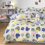 Pisoshare Bedding Set For Girl Boy Bedroom Kids Modern Comforter Duvet Cover Flat Sheet Pillowcase