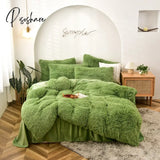 Pisoshare Bedding Set Luxury Winter Warm Thicken Mink Fleece Duvet Cover Bed Sheet And Pillowcases