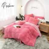 Pisoshare Bedding Set Luxury Winter Warm Thicken Mink Fleece Duvet Cover Bed Sheet And Pillowcases