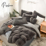 Pisoshare Bedding Set Luxury Winter Warm Thicken Mink Fleece Duvet Cover Bed Sheet And Pillowcases