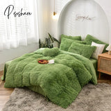 Pisoshare Bedding Set Luxury Winter Warm Thicken Mink Fleece Duvet Cover Bed Sheet And Pillowcases