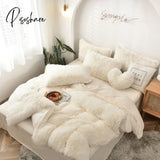 Pisoshare Bedding Set Luxury Winter Warm Thicken Mink Fleece Duvet Cover Bed Sheet And Pillowcases