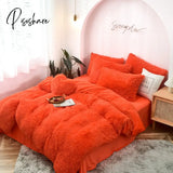 Pisoshare Bedding Set Luxury Winter Warm Thicken Mink Fleece Duvet Cover Bed Sheet And Pillowcases