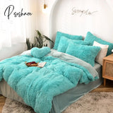 Pisoshare Bedding Set Luxury Winter Warm Thicken Mink Fleece Duvet Cover Bed Sheet And Pillowcases