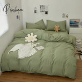 Pisoshare Beddings Sets Student Dormitory Textile Bed Three Piece Four Seasons Two Pillow Cases And