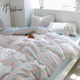 Pisoshare Bedroom Bed Sheet Feather Quilt Cover Bedspread Bedding Set 150 X200 220 X 240 Flower