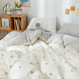 Pisoshare Bedroom Bed Sheet Feather Quilt Cover Bedspread Bedding Set 150 X200 220 X 240 Flower