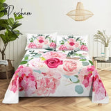 Pisoshare Bedroom Sheet Set Gorgeous Flowers Digital Printing Bedding Pillow Case Fashion Exquisite