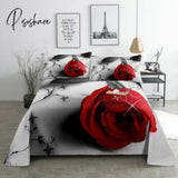 Pisoshare Bedroom Sheet Set Gorgeous Flowers Digital Printing Bedding Pillow Case Fashion Exquisite