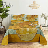 Pisoshare Bedroom Sheet Set Gorgeous Flowers Digital Printing Bedding Pillow Case Fashion Exquisite