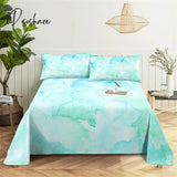 Pisoshare Bedroom Sheet Set Gorgeous Flowers Digital Printing Bedding Pillow Case Fashion Exquisite