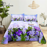 Pisoshare Bedroom Sheet Set Gorgeous Flowers Digital Printing Bedding Pillow Case Fashion Exquisite