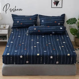 Pisoshare Bedsheet Four Angle Elastic Single Queen King-Size Bed Sheet Printed Bedcover Mattress