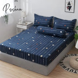 Pisoshare Bedsheet Four Angle Elastic Single Queen King-Size Bed Sheet Printed Bedcover Mattress