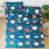 Pisoshare Bedsheet Four Angle Elastic Single Queen King-Size Bed Sheet Printed Bedcover Mattress