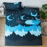 Pisoshare Bedsheet Four Angle Elastic Single Queen King-Size Bed Sheet Printed Bedcover Mattress