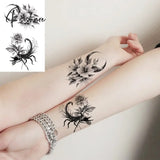 Pisoshare Black Feather Neck Temporary Tattoos For Women Adult Dream Catcher Wings Realistic Fake