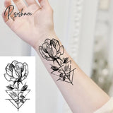 Pisoshare Black Feather Neck Temporary Tattoos For Women Adult Dream Catcher Wings Realistic Fake