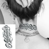 Pisoshare Black Feather Neck Temporary Tattoos For Women Adult Dream Catcher Wings Realistic Fake