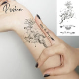 Pisoshare Black Feather Neck Temporary Tattoos For Women Adult Dream Catcher Wings Realistic Fake