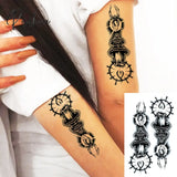 Pisoshare Black Feather Neck Temporary Tattoos For Women Adult Dream Catcher Wings Realistic Fake