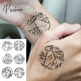 Pisoshare Black Feather Neck Temporary Tattoos For Women Adult Dream Catcher Wings Realistic Fake