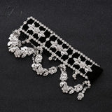 Pisoshare Black Velvet Choker Necklaces With Rhinestones Luxury Statement Big Crystal Collar For