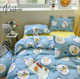 Pisoshare Boys Girls Bedding Set Adult Children Bed Linen Duvet Quilt Cover + 2Pc Pillowcase Flat