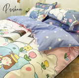 Pisoshare Boys Girls Bedding Set Adult Children Bed Linen Duvet Quilt Cover + 2Pc Pillowcase Flat