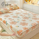 Pisoshare Cartoon Coral Fleece Bed Sheets Winter Flannel Bedspread For Girls Kids Couple Double