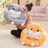 Pisoshare Cartoon Cute Hamster Seat Cushion Throw Pillows Pp Cotton Home Decor Chair Kawaii Plush