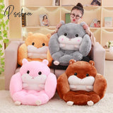 Pisoshare Cartoon Cute Hamster Seat Cushion Throw Pillows Pp Cotton Home Decor Chair Kawaii Plush