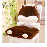 Pisoshare Cartoon Cute Hamster Seat Cushion Throw Pillows Pp Cotton Home Decor Chair Kawaii Plush