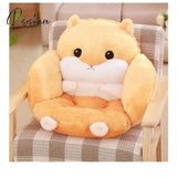 Pisoshare Cartoon Cute Hamster Seat Cushion Throw Pillows Pp Cotton Home Decor Chair Kawaii Plush