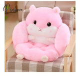 Pisoshare Cartoon Cute Hamster Seat Cushion Throw Pillows Pp Cotton Home Decor Chair Kawaii Plush