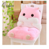 Pisoshare Cartoon Cute Hamster Seat Cushion Throw Pillows Pp Cotton Home Decor Chair Kawaii Plush