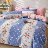 Pisoshare Cartoon Pink Cute Pig Bedding Set Twin Full Queen Size Chessboard Quilt Covers Kawaii