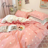 Pisoshare Checkerboard Bedding Set Hot Sale Single Queen Size Flat Sheet Quilt Duvet Cover