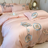 Pisoshare Chinese Style Bedding Set Luxury Egyptian Cotton Embroidery Double Duvet Cover Pure Bed