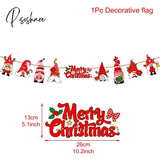 Pisoshare Christmas Banner Garland Merry Decoration For Home Navidad Noel Ornaments Xmas Decor New