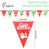 Pisoshare Christmas Banner Garland Merry Decoration For Home Navidad Noel Ornaments Xmas Decor New