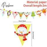 Pisoshare Christmas Banner Garland Merry Decoration For Home Navidad Noel Ornaments Xmas Decor New