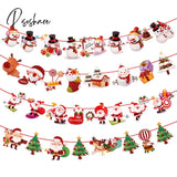 Pisoshare Christmas Banner Garland Merry Decoration For Home Navidad Noel Ornaments Xmas Decor New