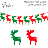 Pisoshare Christmas Banner Garland Merry Decoration For Home Navidad Noel Ornaments Xmas Decor New