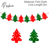 Pisoshare Christmas Banner Garland Merry Decoration For Home Navidad Noel Ornaments Xmas Decor New